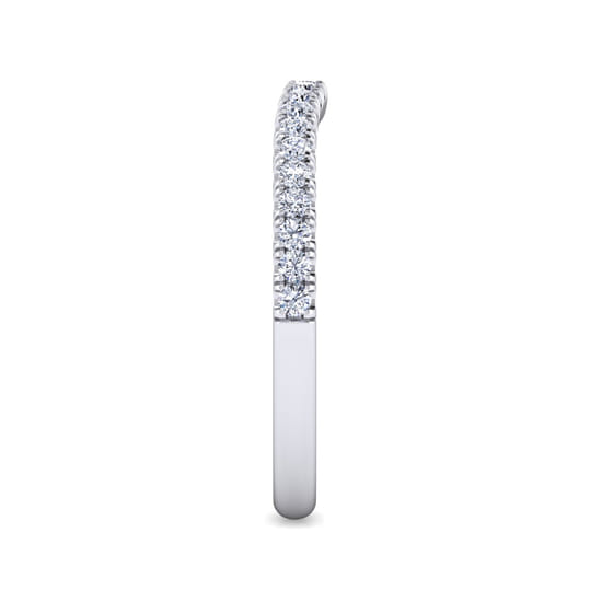 14K White Gold Diamond Matching Wedding Band angle 5