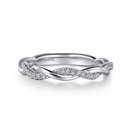 Gabriel - 14K White Gold Diamond Matching Wedding Band