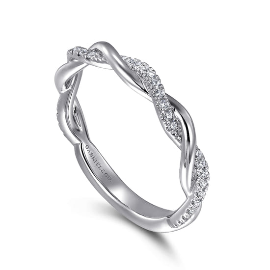 14K White Gold Diamond Matching Wedding Band angle 3