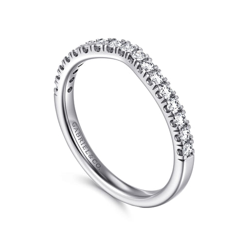 14K White Gold Diamond Matching Wedding Band