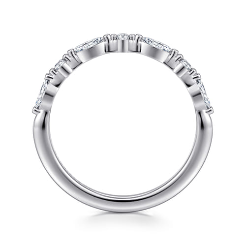 14K White Gold Diamond Matching Wedding Band
