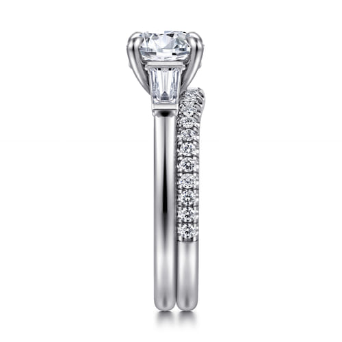 14K White Gold Diamond Matching Wedding Band