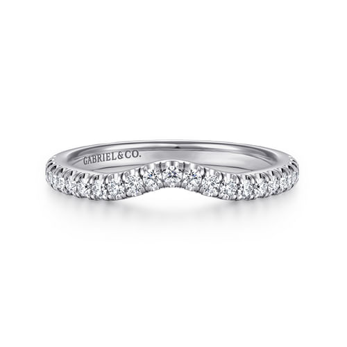 14K White Gold Diamond Matching Wedding Band