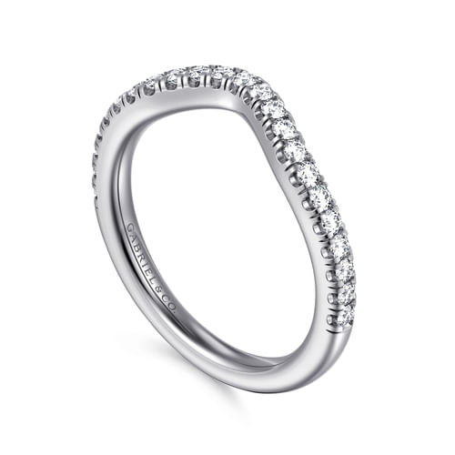 14K White Gold Diamond Matching Wedding Band