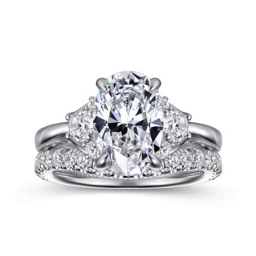14K White Gold Diamond Matching Wedding Band