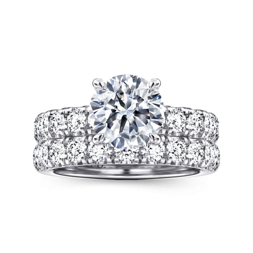 14K White Gold Diamond Matching Wedding Band