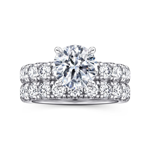 14K White Gold Diamond Matching Wedding Band