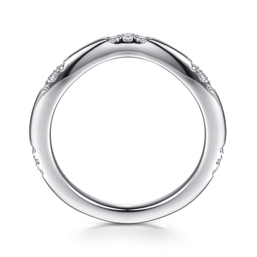 14K White Gold Diamond Matching Wedding Band