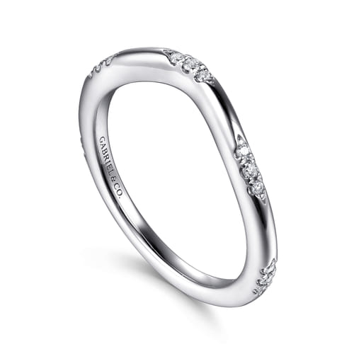 14K White Gold Diamond Matching Wedding Band