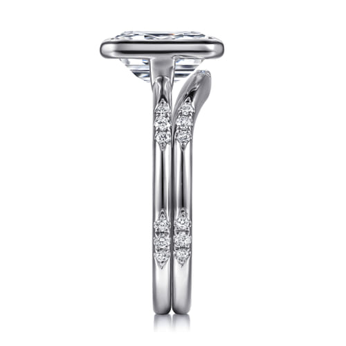 14K White Gold Diamond Matching Wedding Band