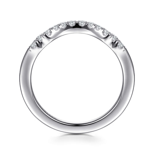 14K White Gold Diamond Matching Wedding Band