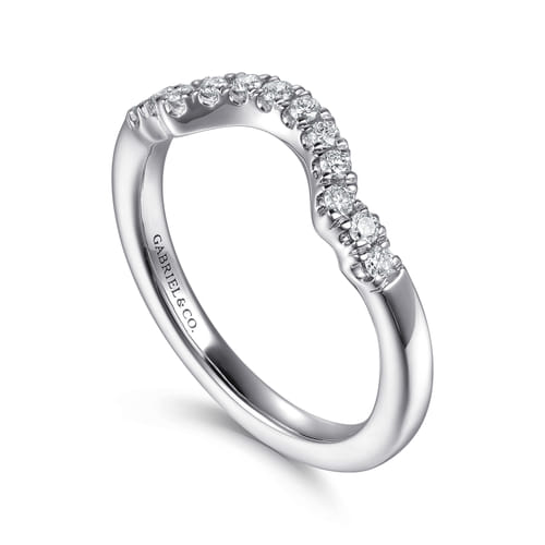 14K White Gold Diamond Matching Wedding Band