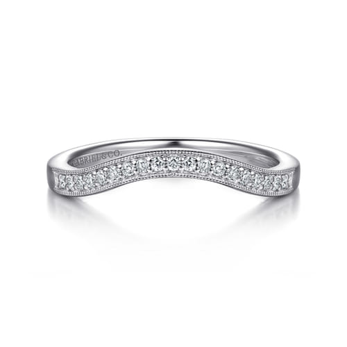 14K White Gold Diamond Matching Wedding Band