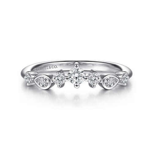 14K White Gold Diamond Matching Wedding Band