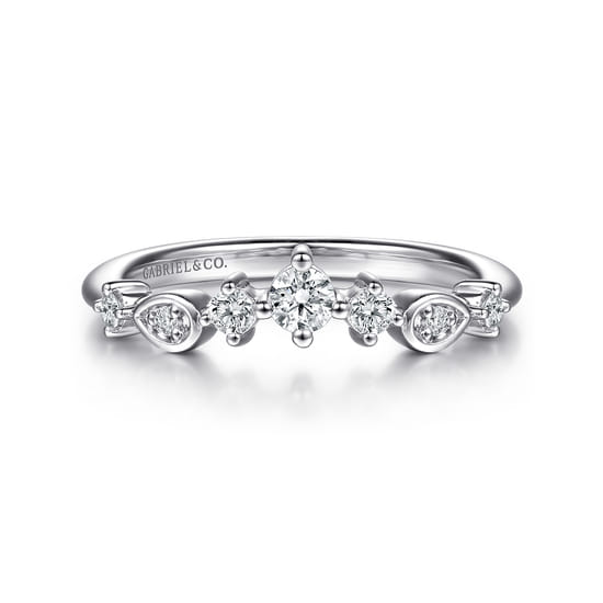 Gabriel - 14K White Gold Diamond Matching Wedding Band