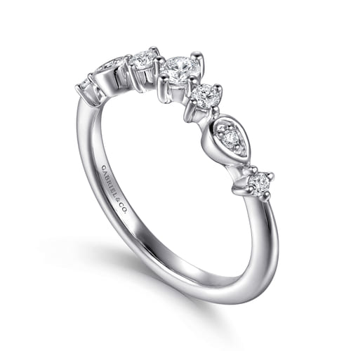 14K White Gold Diamond Matching Wedding Band