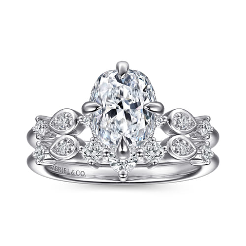 14K White Gold Diamond Matching Wedding Band
