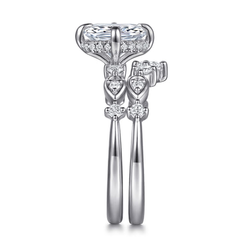 14K White Gold Diamond Matching Wedding Band