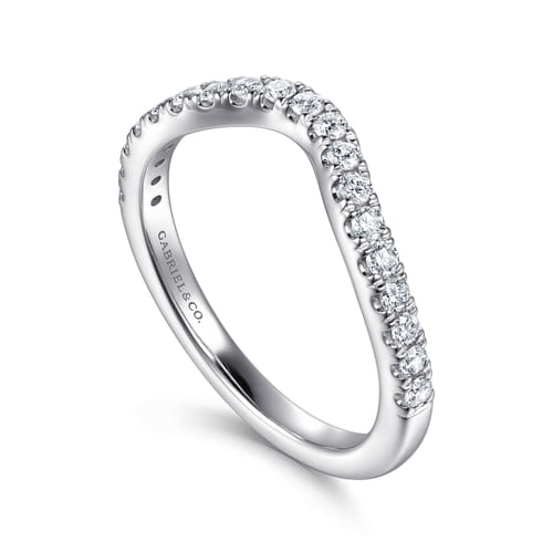 14K White Gold Diamond Matching Wedding Band