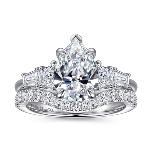14K White Gold Diamond Matching Wedding Band