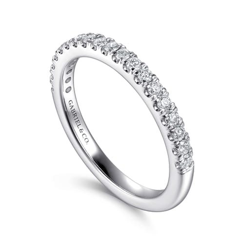 14K White Gold Diamond Matching Wedding Band
