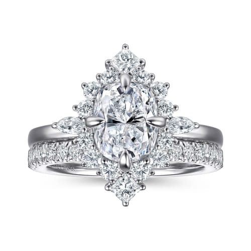 14K White Gold Diamond Matching Wedding Band