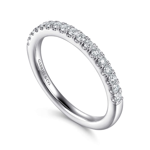 14K White Gold Diamond Matching Wedding Band