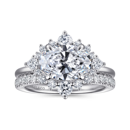 14K White Gold Diamond Matching Wedding Band