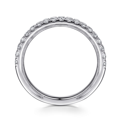 14K White Gold Diamond Matching Wedding Band