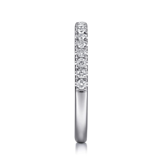 14K White Gold Diamond Matching Wedding Band angle 5