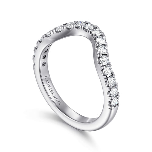 14K White Gold Diamond Matching Wedding Band