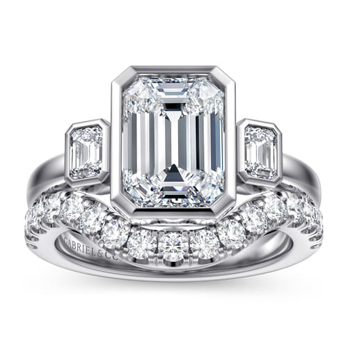 14K White Gold Diamond Matching Wedding Band