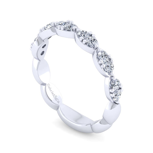 14K White Gold Diamond Matching Wedding Band
