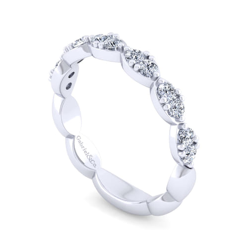 14K White Gold Diamond Matching Wedding Band