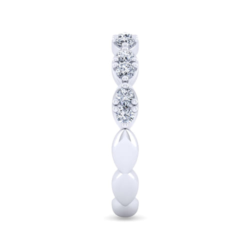 14K White Gold Diamond Matching Wedding Band