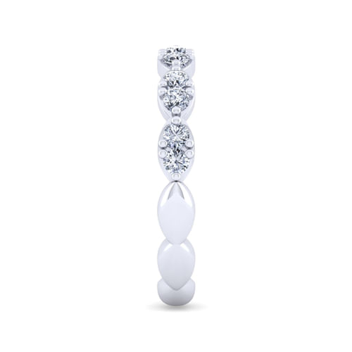 14K White Gold Diamond Matching Wedding Band