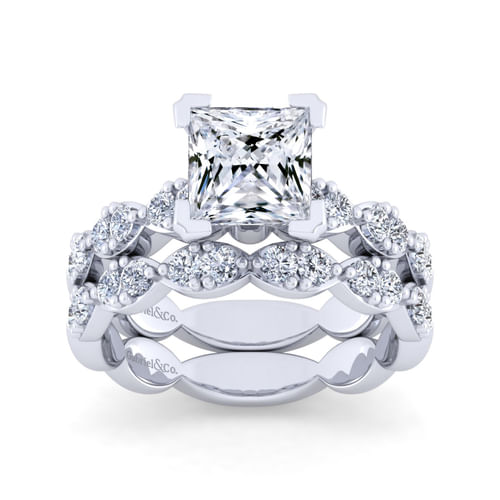 14K White Gold Diamond Matching Wedding Band