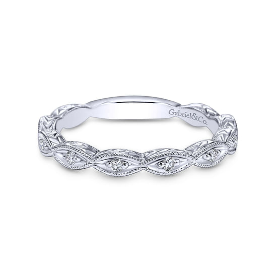 Gabriel - 14K White Gold Diamond Matching Wedding Band