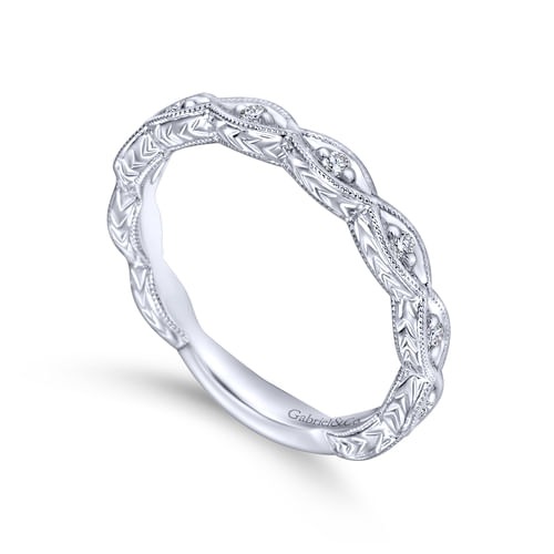 14K White Gold Diamond Matching Wedding Band