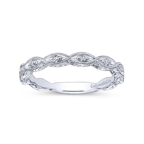 14K White Gold Diamond Matching Wedding Band