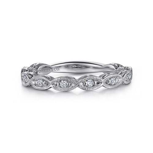 14K White Gold Diamond Matching Wedding Band