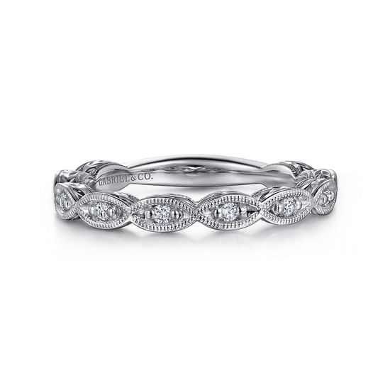 Gabriel - 14K White Gold Diamond Matching Wedding Band