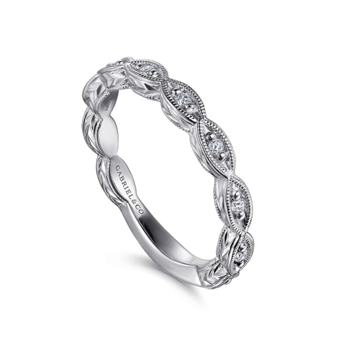 14K White Gold Diamond Matching Wedding Band