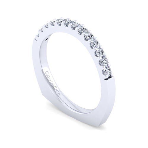 14K White Gold Diamond Matching Wedding Band
