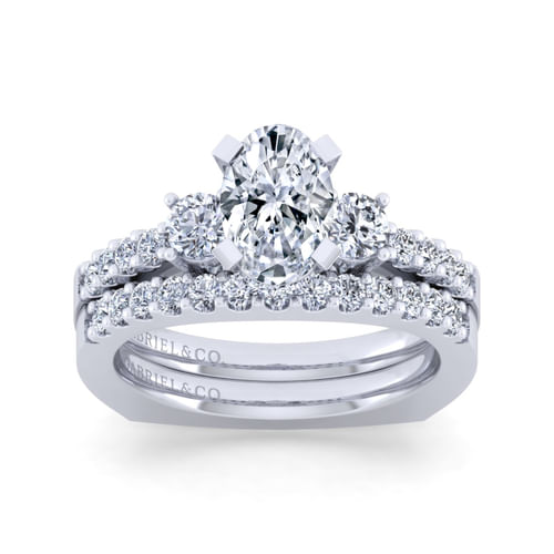 14K White Gold Diamond Matching Wedding Band