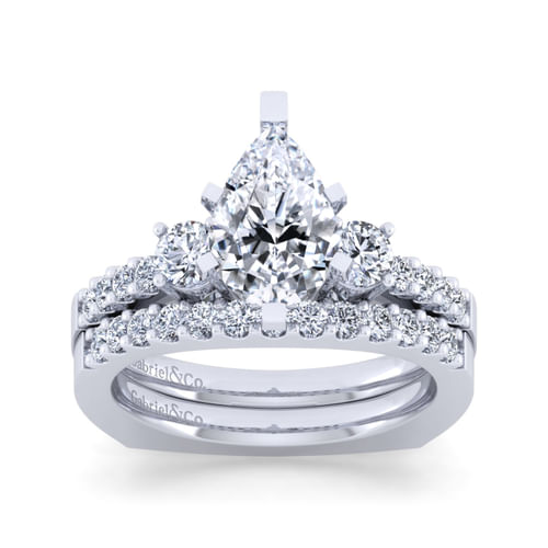 14K White Gold Diamond Matching Wedding Band