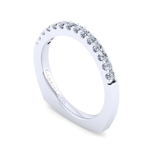 14K White Gold Diamond Matching Wedding Band