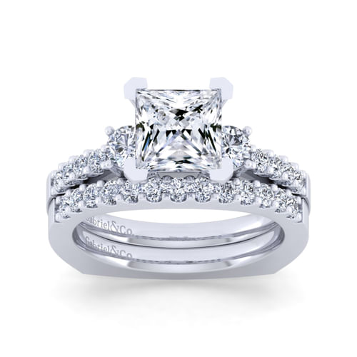 14K White Gold Diamond Matching Wedding Band