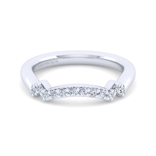 14K White Gold Diamond Matching Wedding Band