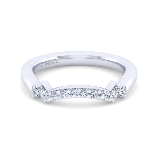 Gabriel - 14K White Gold Diamond Matching Wedding Band